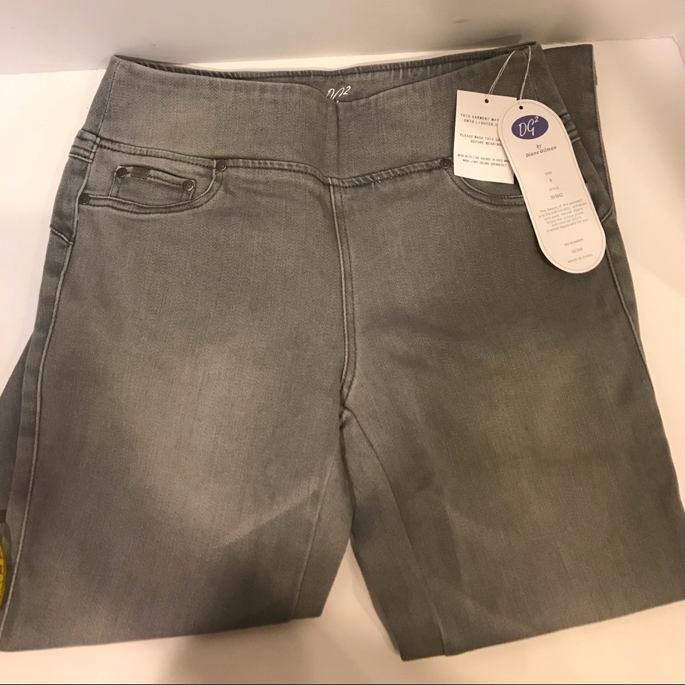 NWT Ladies Randolph Duke Spirited Jeans Grey Small Inseam 29” stretch pull on